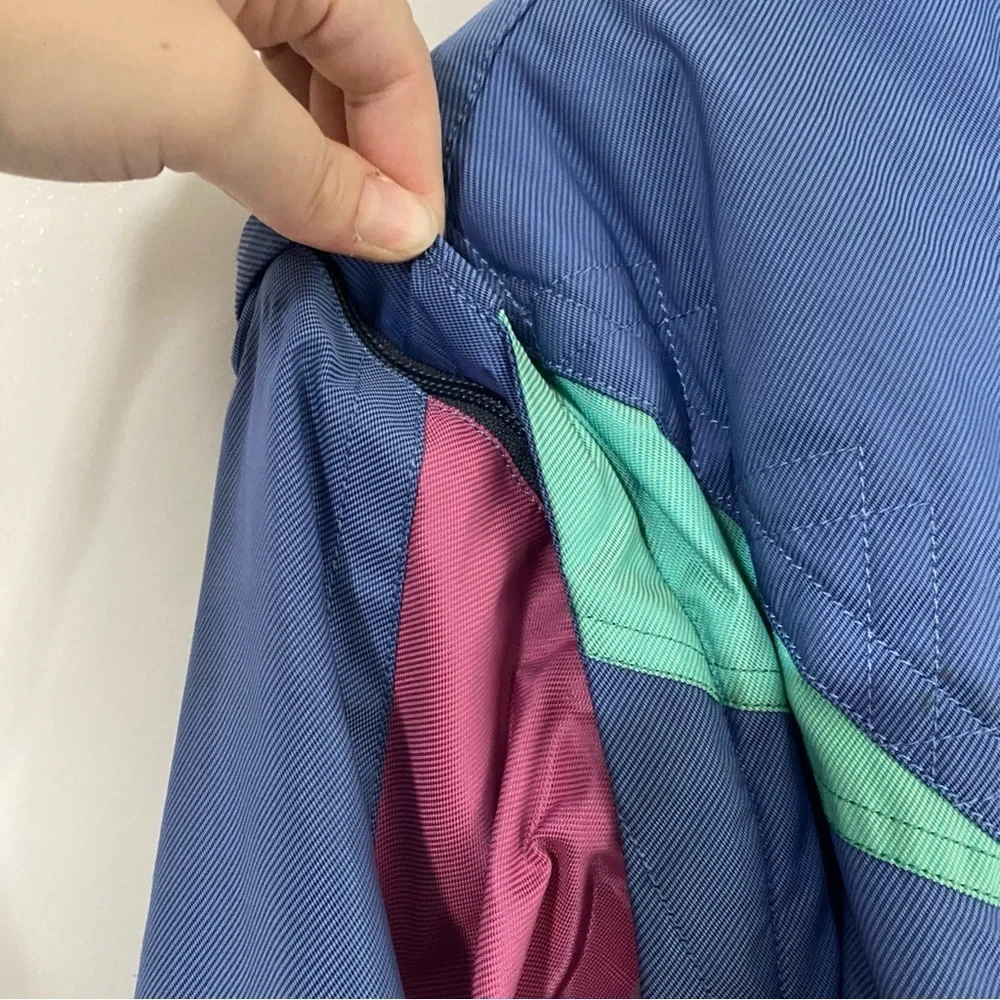 [Spyder] RARE Vintage 80s Blue, Green & Pink Winter Ski Jacket